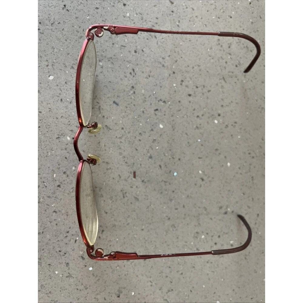 EASYCLIP Eyeglasses Frames ONLY w Sunglasses attachment 49-19-140 red full rim